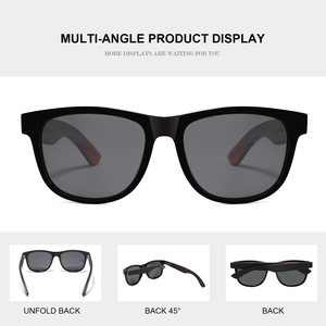 <b>Sunglasses</b> Wood Frame Protection <b>Polarized</b> Lens Adult Bamboo Wooden <b>Sunglasses</b> Bamboo Wood Glasses logo Custom - Product Image 4