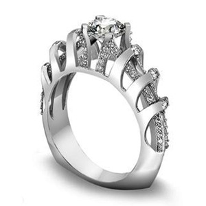 Geometric Openwork Ring for Women Creative Fashion Party Finger Accessory Gift - Product Image 1