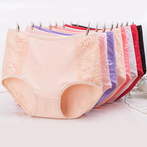 <span class=keywords><strong>Mutandine</strong></span> in Pizzo e Cotone Organico per <span class=keywords><strong>Donna</strong></span>, Vendita Calda, Rosso Viola Bianco, Vita Media - Product Image 3