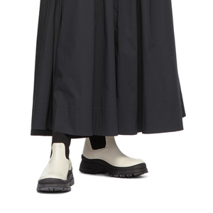 <span class=keywords><strong>Bottes</strong></span> Chelsea en <span class=keywords><strong>cuir</strong></span> crème pour femmes, semelle épaisse à crampons, revers tricoté, chaussures confortables pour l'automne et l'hiver, usage quotidien, bureau, extérieur, vente en gros OEM ODM - Product Image 2