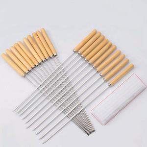 <span class=keywords><strong>Pinchos</strong></span> <span class=keywords><strong>de</strong></span> Kebab <span class=keywords><strong>con</strong></span> mango <span class=keywords><strong>de</strong></span> madera, palo <span class=keywords><strong>de</strong></span> barbacoa <span class=keywords><strong>con</strong></span> mango <span class=keywords><strong>de</strong></span> bambú <span class=keywords><strong>de</strong></span> acero inoxidable, Ideal para Shish, Kabob, <span class=keywords><strong>pollo</strong></span>, camarón y <span class=keywords><strong>verduras</strong></span> - Product Image 3