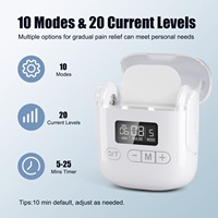Stimulateur musculaire sans fil TENS/EMS pour le corps, masseur rechargeable pour soulager les douleurs dorsales avec 20 niveaux d'intensité et télécommande