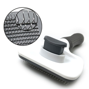 Pettine di bellezza autopulente in acciaio inossidabile con un solo clic pettine di bellezza per cani gatti con nodo di slegatura pettine piccolo animale domestico - Product Image 3
