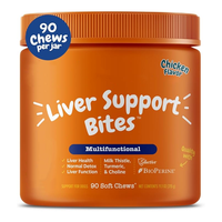 Soutien du foie morsures mâche doux huile de palme curcumine extrait de curcuma lécithine de tournesol chardon-Marie supplément de soins de santé pour animaux de compagnie chien
