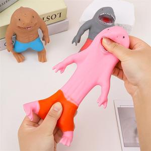 TPR Stretch Shark-Human Squishy Squeeze Toy-Jouet de décompression anti-stress pour le soulagement de l'anxiété Adultes et enfants - Product Image 6