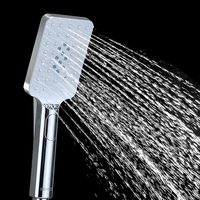 Ensemble de douche mural carré thermostatique de luxe pour hôtels, avec jet de pluie massant et noyau de valve en céramique