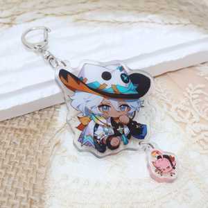 Support en acrylique OEM/ODM, nouveau personnage Genshin Impact, porte-clés rétro en acrylique double couche - Product Image 6