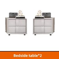 Lit double moderne et minimaliste pour chambre principale, avec rangement compact, cadre en bois, grand lit de luxe léger pour mariage