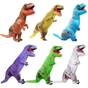 Costume da cosplay di Halloween per bambini adulti il costume da dinosauro T-rex gonfiabile originale