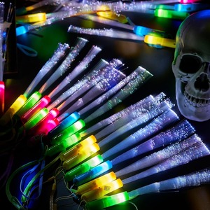 <strong>Glow</strong> Fiber Wands <strong>Sticks</strong> Halloween Party Favors LED Flashing Wand <strong>Glow</strong> <strong>Sticks</strong> Bulk Party Pack Fiber Optic Light Wand <strong>Sticks</strong> - Product Image 4