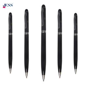 Gran oferta, bolígrafo de Metal negro delgado de 1,0mm, logotipo personalizado de cuerpo deportivo para publicidad de empresa, regalo promocional de Hotel - Product Image 1