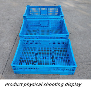 600x400x160mm có thể gập lại lưu trữ Crate phong cách lưới thiết kế Stackable và đóng mở nhựa <span class=keywords><strong>PP</strong></span> gấp Crate - Product Image 2
