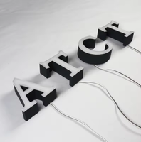 Papan Tanda LED Akrilik Anti Air dengan Huruf Saluran Backlit, Huruf 3D, Cetak Huruf Frontlit, Logam Stainless Steel