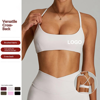 Soutien-gorge de sport respirant à bretelles croisées, de haute qualité, offrant un excellent maintien et antichoc, idéal pour l'entraînement de force