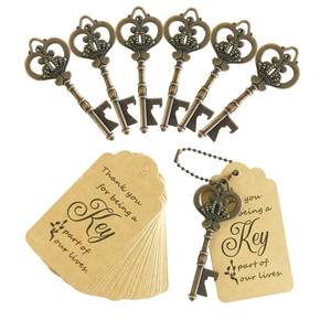 Abridores de Botellas con Llave Personalizados de Fábrica ODM/OEM, Abridor de Botellas con Llave de Esqueleto Vintage, Recuerdos de Boda, Abridor de Botellas con Tarjetas - Product Image 4