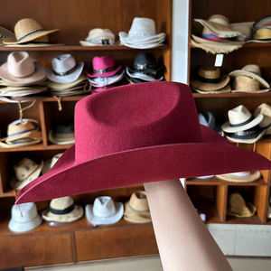 2023 Wintercollectie Western Witte Cattleman <span class=keywords><strong>Crown</strong></span> Fedora Hoed <span class=keywords><strong>Cowboy</strong></span> Wolvilt Chapeau Femme Cowgirl Fedora Hoed - Product Image 3