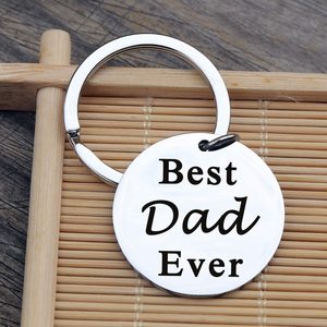 Venta al por mayor regalo del Día del Padre mejor papá siempre llavero de acero inoxidable llavero minimalista coche colgante llavero regalo <span class=keywords><strong>para</strong></span> <span class=keywords><strong>los</strong></span> amantes papá - Product Image 2