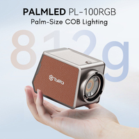 TOLIFO PL-100RGB portable 100W RVB COB LED lumière vidéo lumière de photographie de studio de taille de paume avec batterie rechargeable intégrée