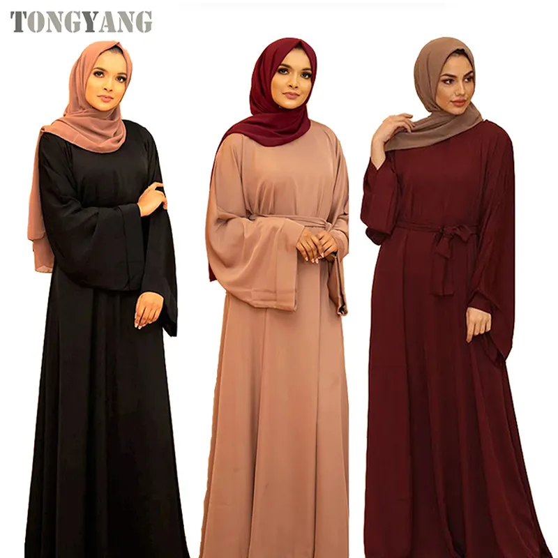 TONGYANGイスラムアバヤドレスアラブ女性カフタンカフタンマレーシアアバヤドバイトルコ女性服女性イスラム教徒のドレス