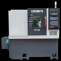 Torno de torreta CNC compacto Leichman con control de bandas torreta GSK torreta de cama inclinada de metal con poste de herramienta de 10 posiciones