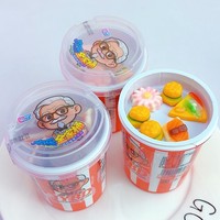 Permen Gummy Bentuk Makanan Cepat Saji Campuran Rasa Buah, Mainan Ember Kustomisasi Pabrik, Camilan Anak, Hadiah Pesta, Grosir
