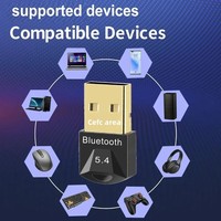 Adaptador USB Bluetooth 5.4, Transmisor de Audio BT, Receptor Inalámbrico para Altavoz, Ratón, Computadora, Portátil