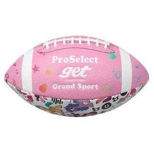 Proselect Custom Logo Leather Soccer Ball Professional Rugby American Football Ball