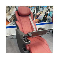 Asiento de Masaje Reclinable de Lujo para Autocaravana, Tipo Capitán, para Camioneta, Cuero Nappa, Compatible con Modelos Alphard y Toyota