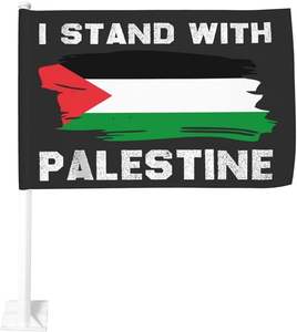 卸売カスタム100% ポリエステルパレスチナ車の旗デジタル印刷プロモーションフラグ & バナー付き - Product Image 2