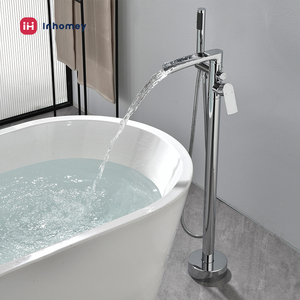 Robinet de <span class=keywords><strong>baignoire</strong></span> sur pied finition chromée avec douchette à main et inverseur 2 voies - Product Image 3