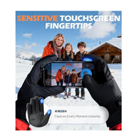 Gants d'hiver pour hommes et femmes fabriqués avec une isolation 3M et une doublure en peluche -15 ° Gants de neige imperméables et coupe-vent pour le ski par temps froid