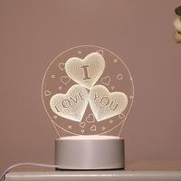 Idées de produits promotionnels cadeaux de fête des pères petits Gadgets de veilleuse Led rechargeables 3D produits électroniques innovants uniques