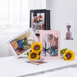 Gift Bag Clear Ins Gift Bouquet Plastic Packaging Flower Paper Bag Companion Transparent Clear Window Tote Bag