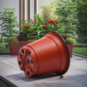 Muestra Gratuita de Macetas de Plástico Marrón para Flores, 8 Tamaños, Macetas de Plástico para Semillas, Macetas para Viveros de Flores - Product Image 5