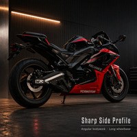 96V 15kW Electric Sportbike Motorcycle EM-A SS15K 160km/h 300km Range Lithium 120Ah Battery Type 2 Charger