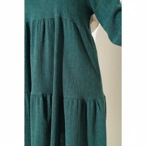 Túnica de corteza de árbol en capas verde - Product Image 1