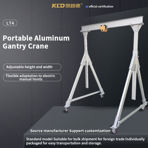 Grue portative KLD 1 tonne 2 tonnes, hauteur et largeur réglables pour un démontage et un montage faciles, certifiée ISO CE, <span class=keywords><strong>en</strong></span> <span class=keywords><strong>aluminium</strong></span> - Product Image 2