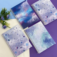 Carnet de notes Kawaii en gros, pages colorées A4, reliure spirale pour enfants, étudiants, fournitures scolaires, logo personnalisé en gros