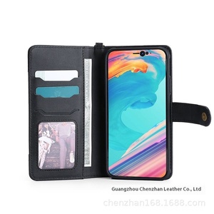 Étui en cuir de carte multifonction de haute qualité pour <span class=keywords><strong>iPhone</strong></span> <span class=keywords><strong>13</strong></span> Pro Max 14 Plus <span class=keywords><strong>13</strong></span> Pro 8 Plus étui de protection pour téléphone portable fendu - Product Image 4