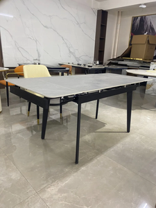 Modhomi hiện đại mở rộng bàn ăn thiết lập cho 6 8 chỗ ngồi sang trọng thiêu kết đá hàng đầu nhà bếp phòng khách nhà căn hộ biệt thự - Product Image 3