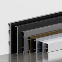 Plinthe en alliage d'aluminium de qualité ingénierie minimaliste, plinthe de sol en métal