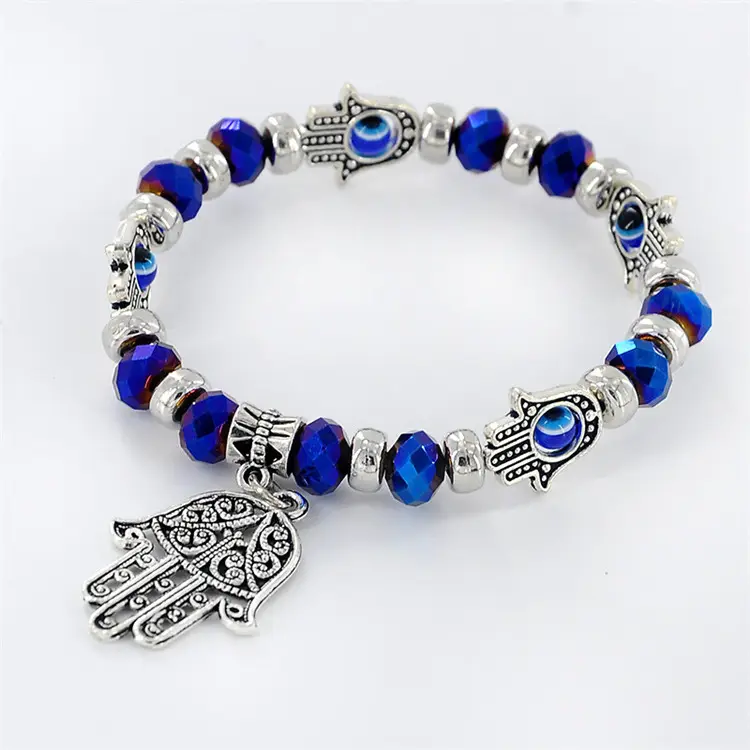 2022New Hot Sale Fashion Evil Eyes Bracelet Beads Charms Link Chain Bracelet For Girls