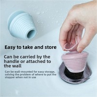 Bouchon universel pour baignoire, bouchon de lavabo, bouchon anti-fuite pour lavabo, couvercle d'étanchéité pour drain de sol, réglable, moderne et minimaliste