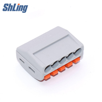 SHLING -215 Connecteur industriel à vis bleu à ressort 4 pôles 32A Contacts en cuivre et laiton 20-8 AWG
