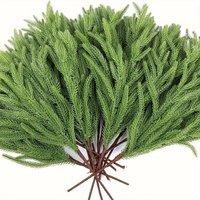Weiche Gummi-PE Umweltfreundliche Norfolk-Kiefernzweige für Weihnachten, Feiertage, Abschlussfeiern und Erntedankfest-Dekoration