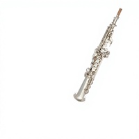 Ehrman Earl Mann Professional Brass Treble Drop B Nickel Plated Split Saxophone with High-grade Bags