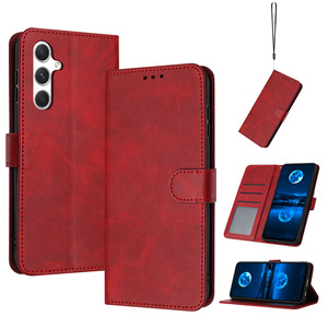 Étui de téléphone TPUPU en cuir de veau uni de style professionnel pour <span class=keywords><strong>Honor</strong></span> X5C PLUS X8D avec design à rabat, emplacements pour cartes, <span class=keywords><strong>portefeuille</strong></span> - Product Image 2