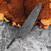 Lame de couteau de cuisine en acier Damas à haute teneur en carbone, 67 couches, avec lame Nakiri thermolaquée noire, compatible avec logo OEM personnalisé