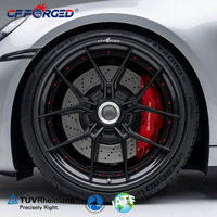 Velg CF FORGED 2-Piece Serat Karbon Hitam Multi-Spoke 20-21 Inch 5x130 25mm ET Universal Fitment Garansi 5 Tahun