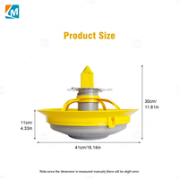 ZZ LML116 LONGMU Mangeoire à volaille anti-déversement grande capacité durable pour canards, oies, dindes - Nouvelle mangeoire à plateau